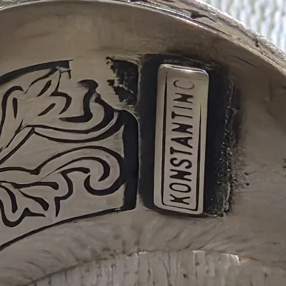 Konstantino Lattice Diamond Ring, SS & 18k, Size 7 - Picture 8 of 13